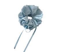Elastico per capelli alla moda con coulisse con bordo in pizzo per donne comodo ed elegante supporto per coda di cavallo per ragazze uso quotidiano