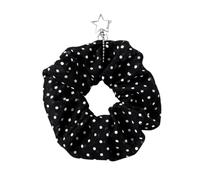 Elastico per capelli con ciondolo per borsa con, Black | Elastico in tessuto indossabile, accessori in rilievo attaccati, uso a doppio scopo per lo styling dei capelli e la