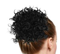 Elastico per capelli con elastico a cordoncino, parrucca sintetica riccia | Capelli finti in tessuto, da donna, per matrimoni, feste, ufficio