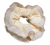 Elastico per capelli con fiori in pizzo e chignon oversize elastico per coda di cavallo, tutti gli abbinamenti