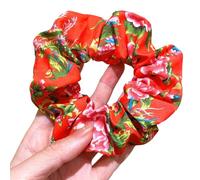 Elastico per capelli Con Motivo Floreale Per Ragazze Festive Fascia Creativa Nuovo Anno Copricapo Regali Caldo Nord-est Scrunchie Foto Puntelli