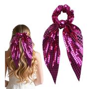 Elastico per capelli con paillettes, per coda di cavallo, per ragazze, donne, ballerine, rappresentanti, compleanni, vacanze, scuola, matrimonio, fitness, allenamento, yoga