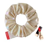 Elastico per capelli con scomparto con cerniera, morbido elastico per capelli per coda di cavallo, elastico per capelli con scomparto nascosto, per capelli sottili e ricci, perfetto per le vacanze, il