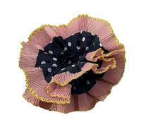 Elastico per capelli in pizzo francese per capelli estetici femminili punteggiati elastici per capelli a doppio strato per uso casual e formale