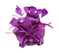 Elastico per capelli in rete per sposa, feste di fine anno, feste in Europa e Stati Uniti, accessori per capelli CosPlay (viola, 13 cm)