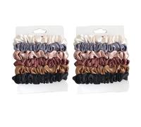 Elastico Per Capelli In Tessuto 12/6pcs Satin Hair Scrunchies Elastic Minimalist Ties Solid Color Silk Rope Accessories(12multicolor)