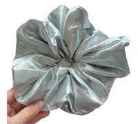 Elastico Per Capelli In Tessuto 2PC Pearlescent White Large Satin Scrunchie - Stylish, Minimalist Ponytail Hair Tie(Blue)