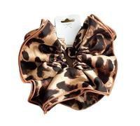 Elastico Per Capelli In Tessuto 2pc Retro Leopard Print Hair Scrunchie Oversize Ring Ponytail Elastic Stretchy Hairband Rope For Woman Accessories(Color 2)