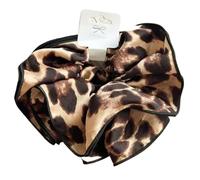 Elastico Per Capelli In Tessuto 2pc Retro Leopard Print Hair Scrunchie Oversize Ring Ponytail Elastic Stretchy Hairband Rope For Woman Accessories(Color 1)
