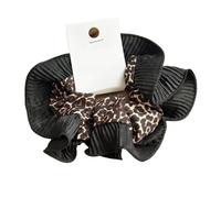 Elastico Per Capelli In Tessuto 2pc Retro Leopard Print Hair Scrunchie Oversize Ring Ponytail Elastic Stretchy Hairband Rope For Woman Accessories(Color 3)