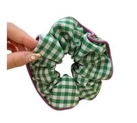 Elastico Per Capelli In Tessuto 2pc Small Fresh Floral Hair Scrunchies Women Printing Elastic Large Intestine Fabric Headwear Simple Accessories(Green)