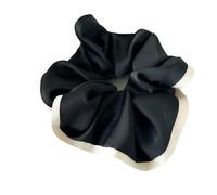 Elastico Per Capelli In Tessuto 2pc Women Scrunchies Contrast Color Elastic Rubber Band Lady Hair Accessories Ties(Black)