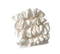 Elastico Per Capelli In Tessuto 3/4/5 PCS Elastic Bands Elegant Solid Color Satin Pleated Scrunchies Woman Strong Ponytail Hair Ties Accessories(Color7-4PCS)