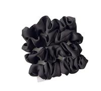 Elastico Per Capelli In Tessuto 3/4/5 PCS Elastic Bands Elegant Solid Color Satin Pleated Scrunchies Woman Strong Ponytail Hair Ties Accessories(Color6-4PCS)