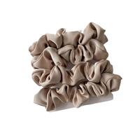Elastico Per Capelli In Tessuto 3/4/5 PCS Elastic Bands Elegant Solid Color Satin Pleated Scrunchies Woman Strong Ponytail Hair Ties Accessories(Color9-4PCS)