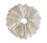 Elastico Per Capelli In Tessuto 3pc Oversized Lace Scrunchies For Women Elastic Hair Bands Ponytail Holders Tie Solid Hoop Rubber Accessories(White)