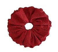 Elastico Per Capelli In Tessuto 3pc Oversized Lace Scrunchies For Women Elastic Hair Bands Ponytail Holders Tie Solid Hoop Rubber Accessories(Red)