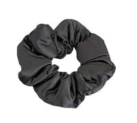 Elastico per capelli nero, 1 pezzo, elastico per capelli da donna, tinta unita, in raso morbido di alta qualità, contro l'effetto crespo e la rottura dei capelli