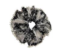 Elastico per capelli oversize con perle e elastici per capelli, per chignon spesso, decorazione per capelli da donna