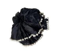Elastico per capelli oversize con perle e elastici per capelli, per chignon spesso, decorazione per capelli da donna