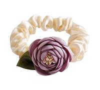 Elastico per capelli vintage, motivo floreale, spesso, per capelli grandi, elegante corda per capelli