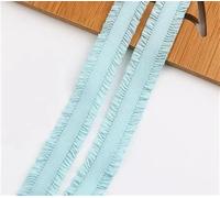 Elastico Per Cucito 13mm X5 Yards Nastro Piatto In Nylon Elastico In Gomma Elastica Tracolla Intimo Doppio Strato Bordo Pieghevole Cintura Reggiseno Cucito In Pizzo Fai Da Te per fai da te(Water Blue)