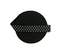 Elastico pieghevole con stampa a pois e stelle, 5/8" 15 mm, elastico per capelli, fascia in spandex, fai da te, cucito, rifinitura, 2,5, 10 iarde - Pois - Nero - 15 mm - 10 iarde