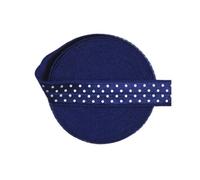 Elastico pieghevole con stampa a pois e stelle, 5/8" 15 mm, elastico per capelli, fascia in spandex, fai da te, cucito, rifinitura, 2,5, 10 iarde - Pois blu navy, 15 mm, 10 iarde