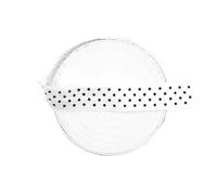 Elastico pieghevole con stampa a pois e stelle, 5/8" 15 mm, elastico per capelli, fascia in spandex, fai da te, per cucire abiti, 2, 5, 10 iarde, bianco a pois, 15 mm, 2 iarde