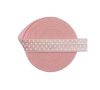 Elastico pieghevole con stampa a pois e stelle, 5/8" 15 mm, elastico per capelli, fascia in spandex, fai da te, per cucire abiti, 2,5, 10 iarde - Pois - Rosa rosa - 15 mm - 5 iarde