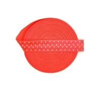 Elastico pieghevole con stampa a pois e stelle, 5/8" 15 mm, elastico per capelli, fascia in spandex, fai da te, cucito, rifinitura, 2,5, 10 iarde, arancione neon, 15 mm, 5 iarde