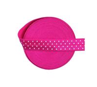 Elastico pieghevole con stampa a pois e stelle, 5/8" e 15 mm, elastico per capelli, fascia in spandex, fai da te, cucito, rifinitura, 2,5, 10 iarde - Pois - Rosa neon - 15 mm - 10 iarde