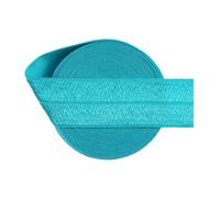 Elastico pieghevole da 15 mm, in tinta unita, spandex, in raso, fascia per capelli, biancheria intima, vestiti, cuciture EN8, blu pavone, 91,4 m