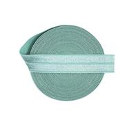 Elastico pieghevole in raso lucido da 15 mm per elastici per capelli, fasce per capelli, rifiniture per cucire indumenti intimi,Nilo Blu,15 mm - 10 iarde