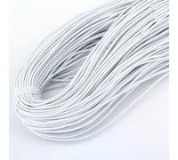 Elastico rotondo bianco e nero, elastico in gomma, accessori per cucito fai da te, 1 mm/1,5 mm/2 mm/2,5 mm/3,0 mm/4,0 mm, 2 metri, bianco-3,0 mm-2 m