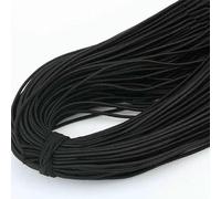 Elastico rotondo bianco nero Corda elastica Elastico in gomma Accessori per cucito fai da te 1 mm/1,5 mm/2 mm/2,5 mm/3,0 mm/4,0 mm 2 metri-nero-2 mm-2 m