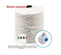 Elastico rotondo tubolare bianco 3 mm cordino a cinturino
