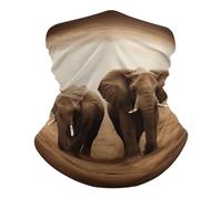 Elastico Sciarpa A Mezza Faccia Wild Animals Elephants Scaldacollo Stampato Sciarpa al Collo per Bambini Outdoor Yoga