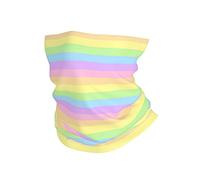 Elastico Sciarpa A Tubo Pastel Rainbow Striped Decorazione Facciale Antivento Fascia per Capelli per Sports Ciclismo Uomo