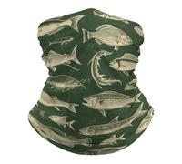Elastico Sciarpa A Tubo Retro Fish Scaldacollo Stampato Headwrap per Uomo Sports Arrampicata