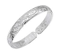 Elastico Trasparente per Bracciali Braccialetti del braccialetto della decorazione del polsino di modo dei gioielli delle signore del braccialetto di modo moderno Bracciali Multiuso (Silver, One Size)