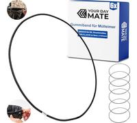 Elastico universale per bidoni della spazzatura, 6 pezzi, misura M, adatto per inserti singoli fino a 30 litri, compatibile con i bidoni della spazzatura WESCO, anello in gomma elastica da 50 cm