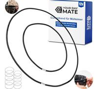 Elastico universale per cassonetti, 12 pezzi, taglia M + XL, adatto a inserti singoli fino a 60 litri, compatibile con i cassonetti WESCO, anello in gomma elastica da 50 cm e 80 cm