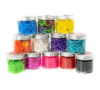 Elasticolor Multicolor Bands, 1 barattolo a sorpresa per creare braccialetti DIY con Elastici Colorati e Charms per Bambine e Ragazze - Nice Group, 03007