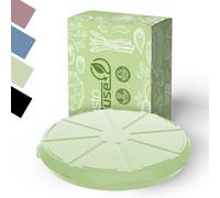 ElastoREuse - Contenitore Rotondo da 34 cm per Pizza con Coperchio - Impilabile, Riutilizzabile, Ecologico, Lavabile in Lavastoviglie e Senza BPA (Verde)