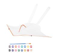 ELAYARD 1 Set di aquiloni Fai da Te per Bambini: Aquilone Vuoto con Vernice acrilica e pennelli per attività Artigianali all'aperto - Giocattoli per Bambini Dipinti a Mano con