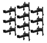 ELAYARD 10 Ganci in Plastica Nera per Pannelli Forati, Ganci per Utensili Resistenti Aggancio Quadrato, per Scaffali Supermercati e Magazzini, Uso Industriale e Commerciale