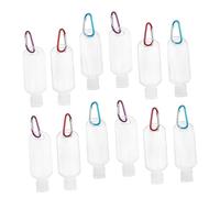 ELAYARD 10 Pezzi Bottiglie Ricaricabili Gancio Portatile Viaggio Trasparenti per Shampoo Lozione Crema Mani Clip Agganciare Borsa e Colore Casuale