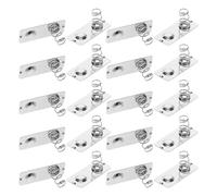 ELAYARD 100 Molle Contatti Batteria Aa Connettore a Molla Piastra Terminale per Telecomando e Vano Batteria, Acciaio Anticorrosione, Convertitore Polarità Fai da Te, 28x12 Mm,