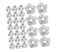 ELAYARD 100 Pezzi Caps per Bead Metallo con Design per Creazioni Diy Accessori per Eleganti e Versatili Resistente per Collane e Braccialetti